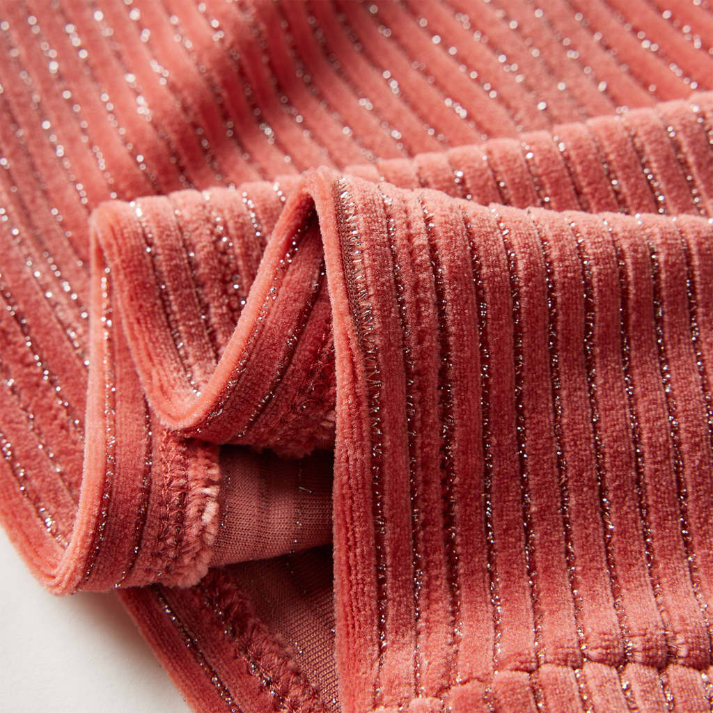 Robe à manches longues pour enfant taille 92 velours rose - 92 (1 5-2 ans) - number 6.