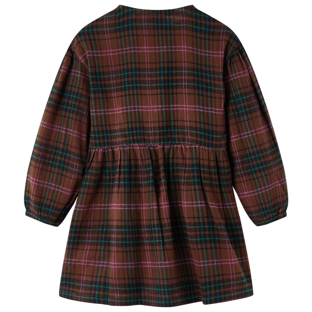 Robe à manches longues pour enfant taille 92 couleur cognac - 92 (1 5-2 ans) - number 2.