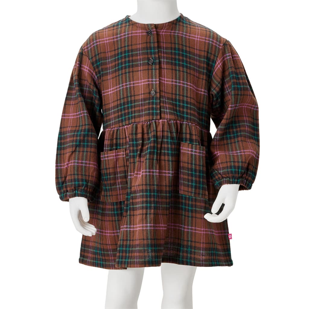 Robe à manches longues pour enfant taille 92 couleur cognac - 92 (1 5-2 ans) - number 8.