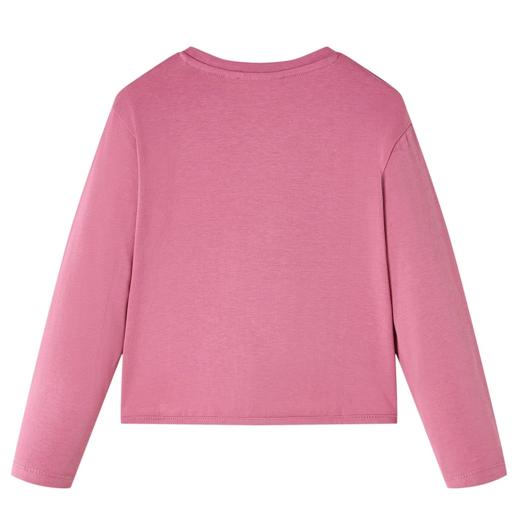 T-shirt manches longues pour enfant taille 92 cm rose - 92 (1 5-2 ans) - number 2.