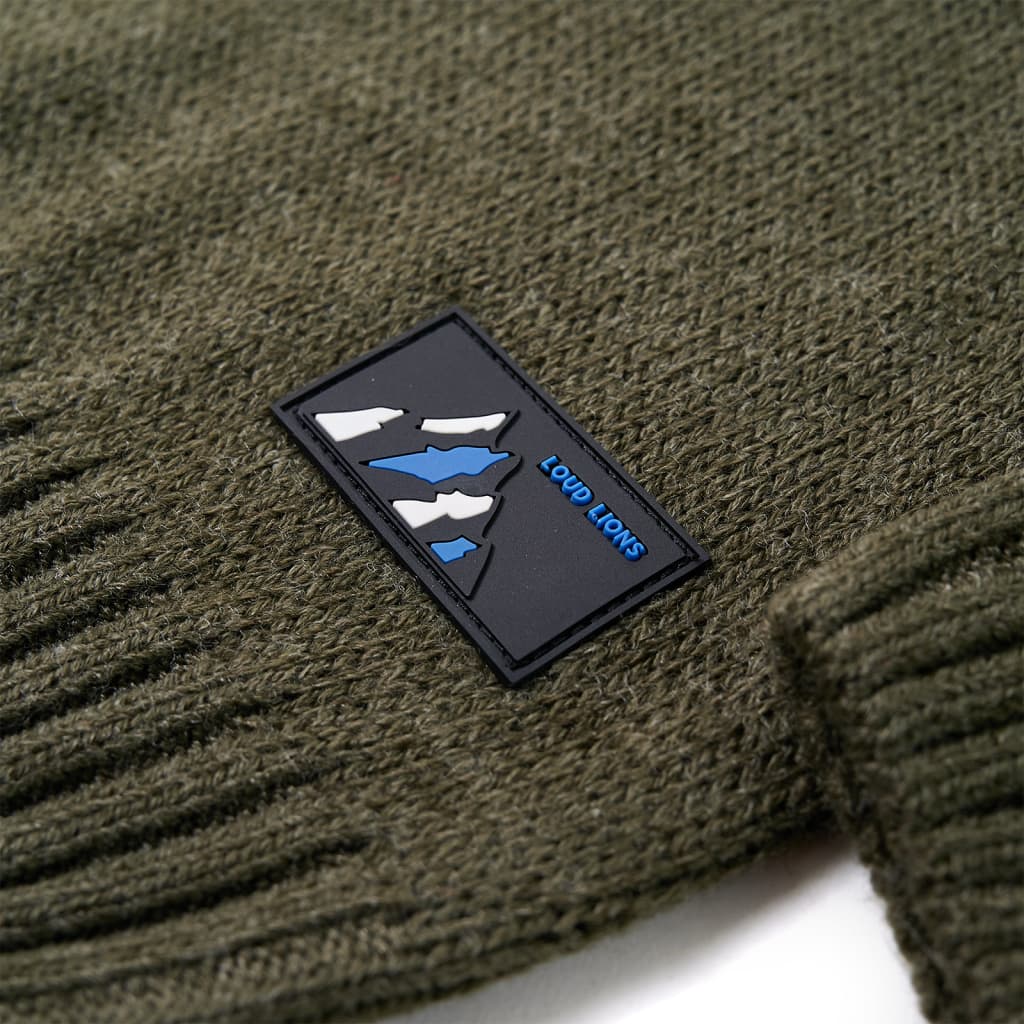 Pull pour enfant taille 92 tricoté - couleur cognac, 104 (3-4 ans) - number 5.