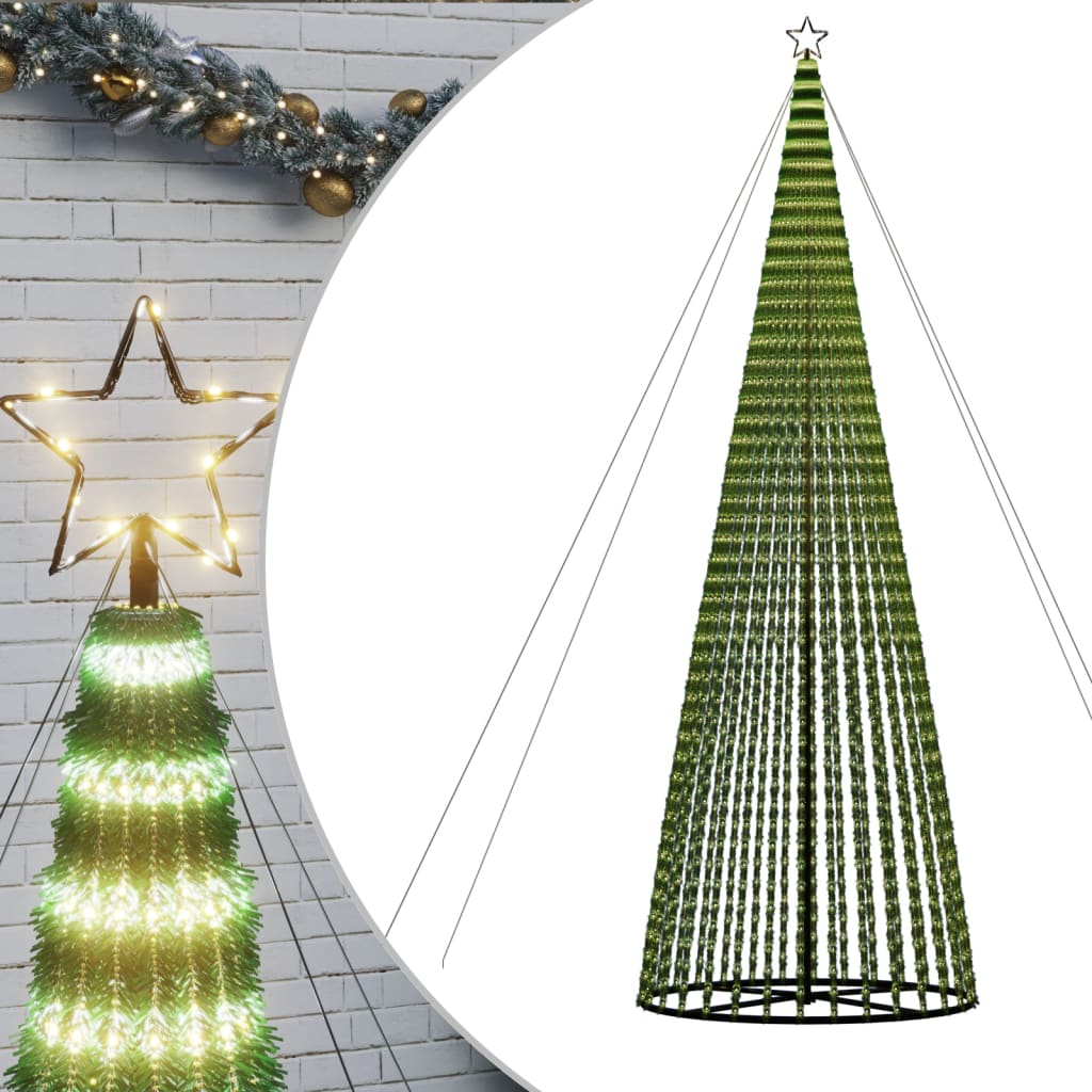 Sapin de noël lumineux 1544 led 500 cm lumière blanche chaude - number 2.