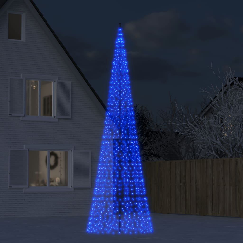 Christmas lights for flagpole 1534 leds blue light - blue, 500 cm, 1 - number 1.