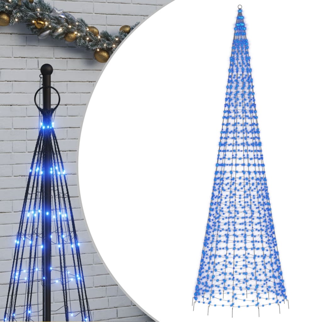 Christmas lights for flagpole 1534 leds blue light - blue, 500 cm, 1 - number 2.