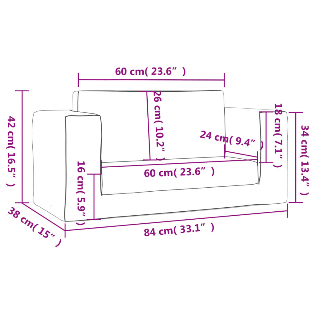 Dvosjed za djecu meki pliš - roze, ooo 2 - number 9.