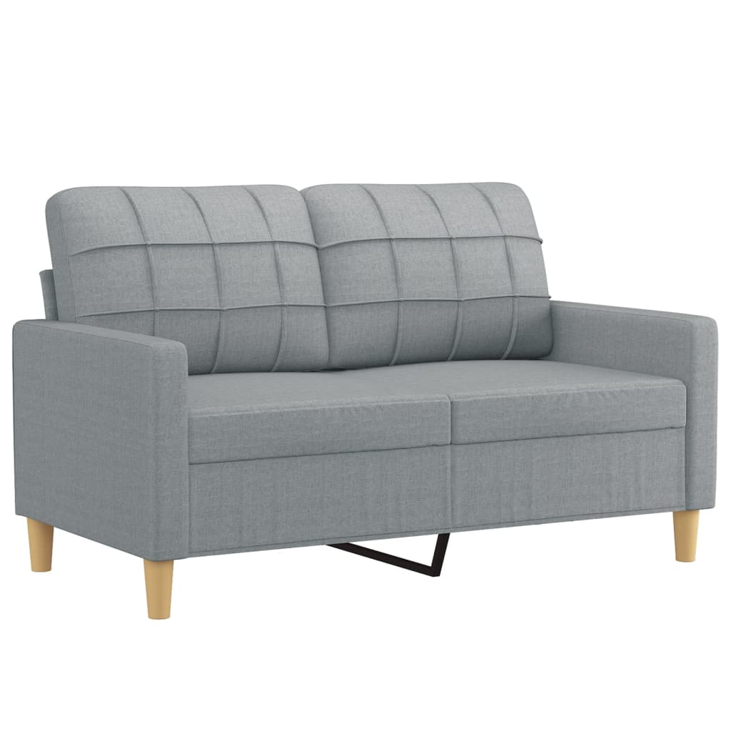2 -person sofa med puter stoff - lysegrå, 120 cm - number 4.