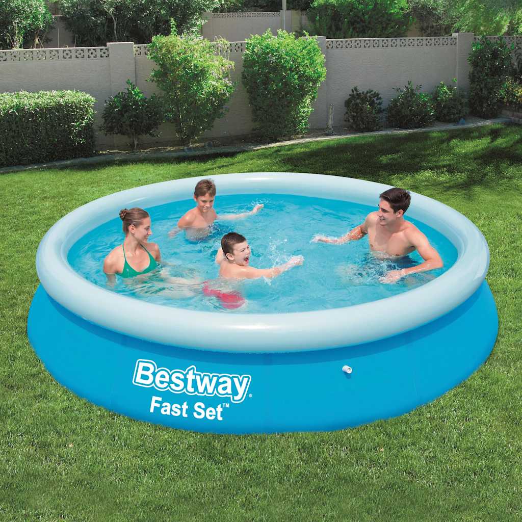 Bestway fast set oppusteligt badebassin 366x76 cm rundt 57273 - number 1.