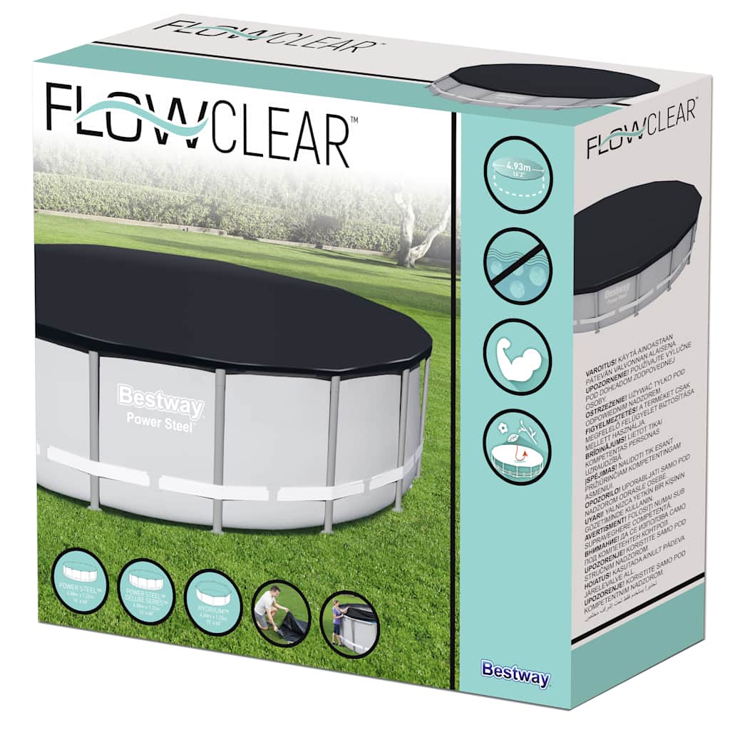 Couverture de piscine bestway flowclear 488 cm - number 7.