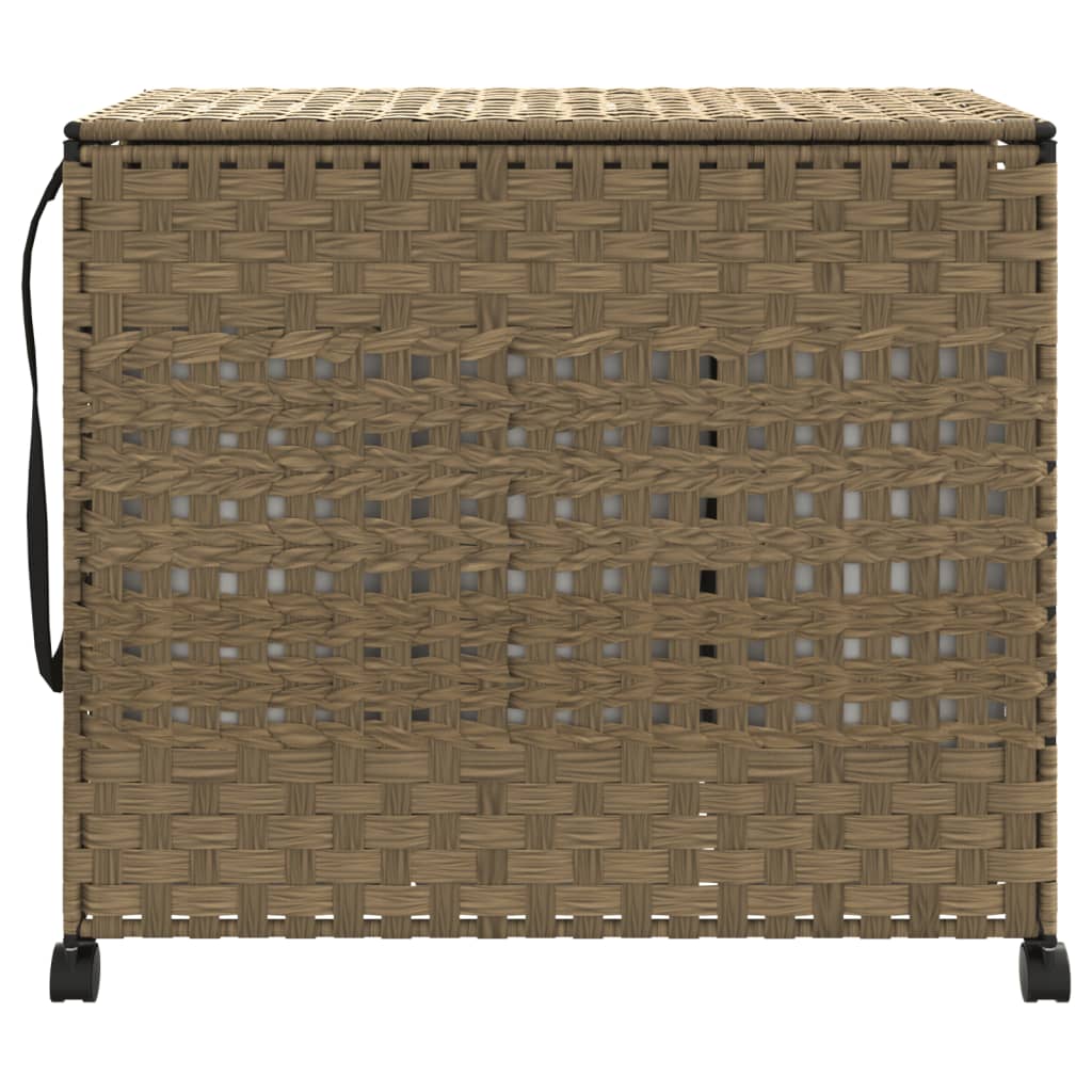Laundry basket with wheels 66x35x60 cm rattan - natural colour, 1 - number 3.