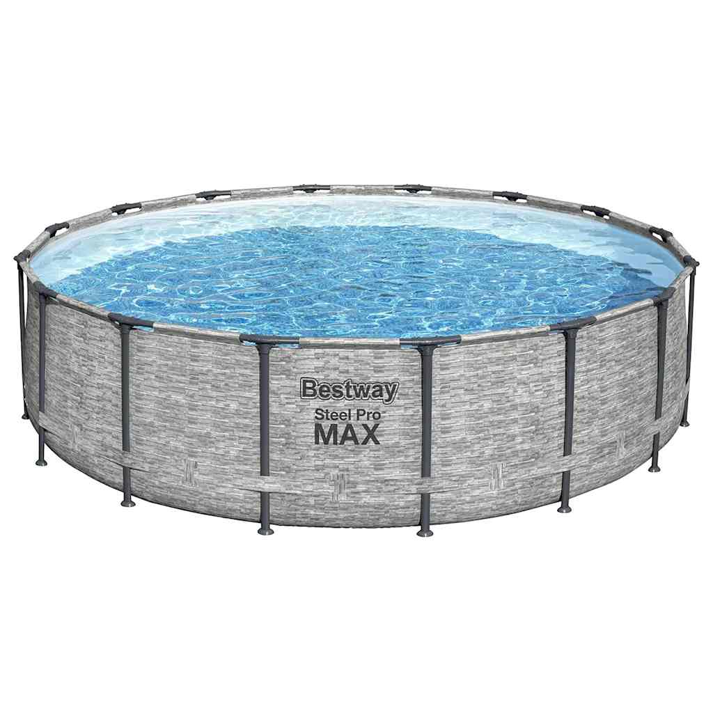 Bestway power steel swimmingpool 488x122 cm rund - number 5.