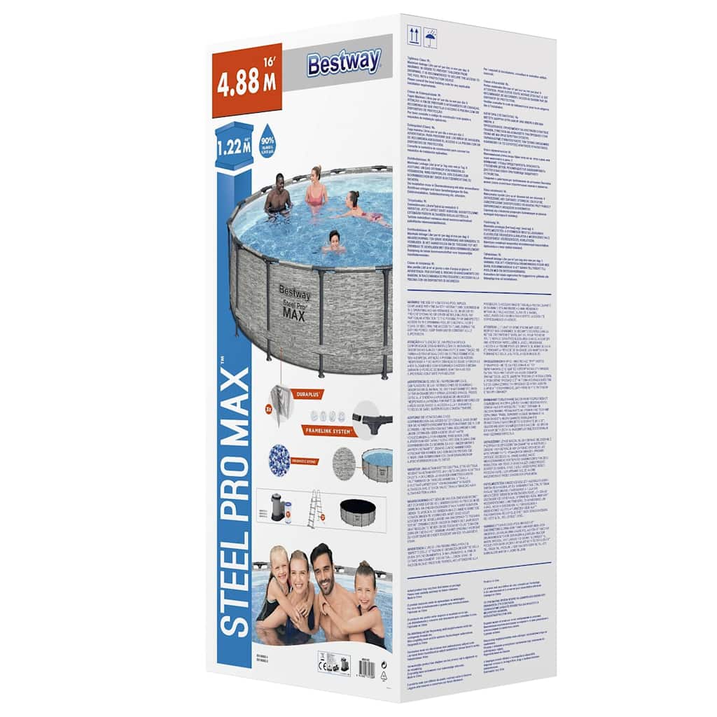 Bestway power steel swimmingpool 488x122 cm rund - number 10.