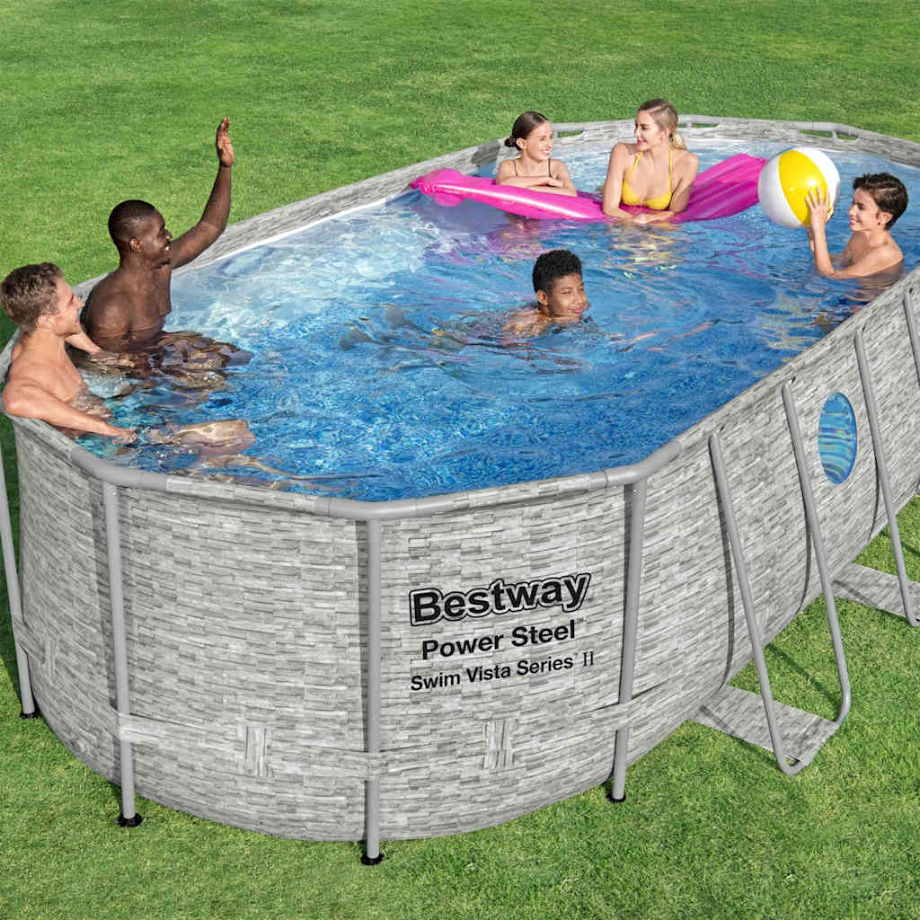 Bestway power steel swim vista series swimmingpoolsæt 549x274x122 cm - number 1.