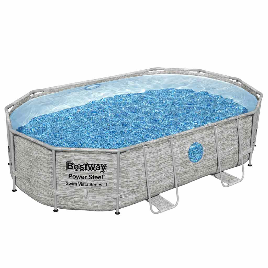 Bestway power steel swimmingpoolsæt 488x305x107 cm - number 7.
