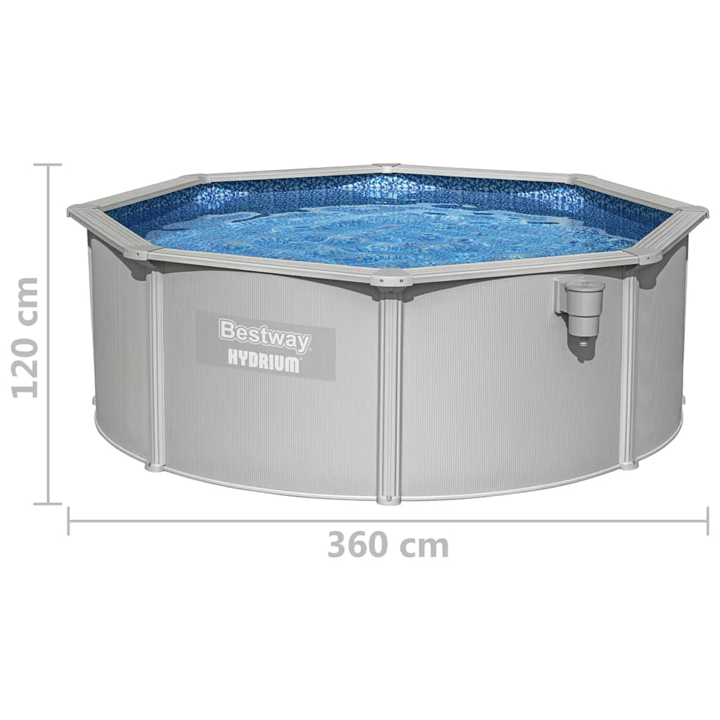 Bestway hydrium fritstående pool 360x120 cm rund - number 12.