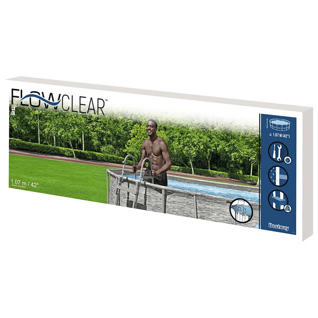 Échelle de piscine bestway flowclear avec 4 marches 107 cm - number 10.