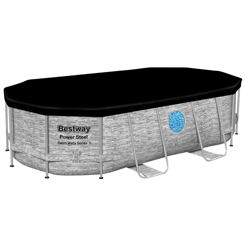 Bestway power steel swimmingpoolsæt 427x250x100 cm - number 5.