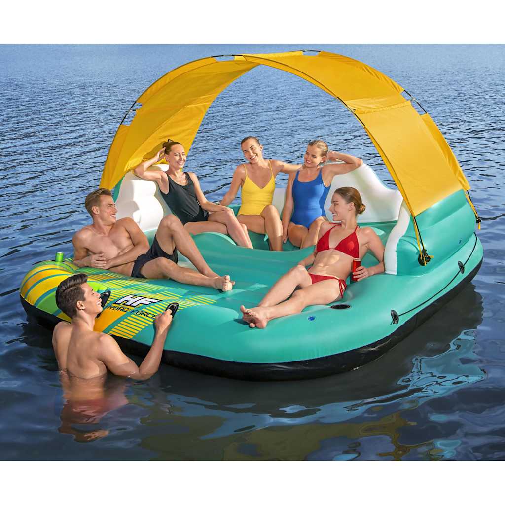 Bestway 5-personers oppustelig bademadras sunny lounge 291x265x83 cm - number 1.