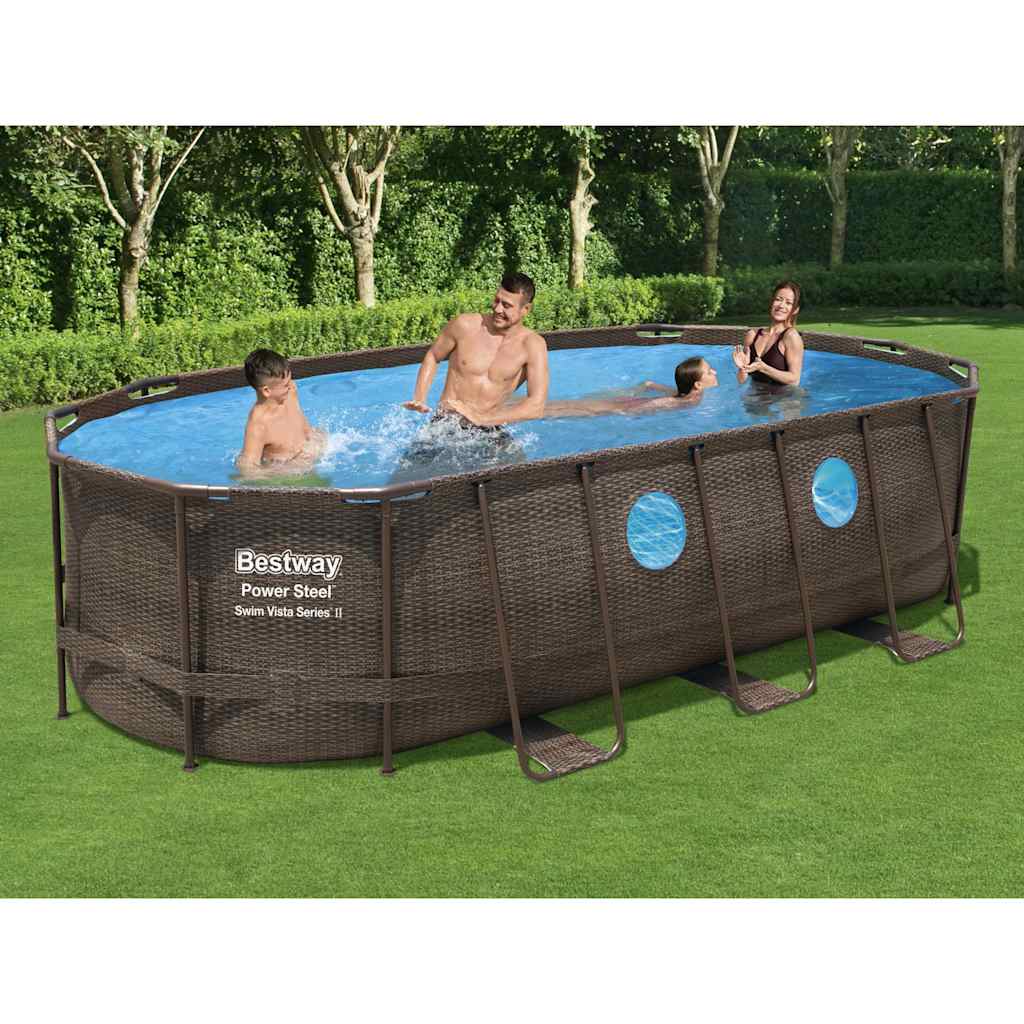 Bestway power steel swim vista series swimmingpoolsæt 549x274x122 cm - number 1.