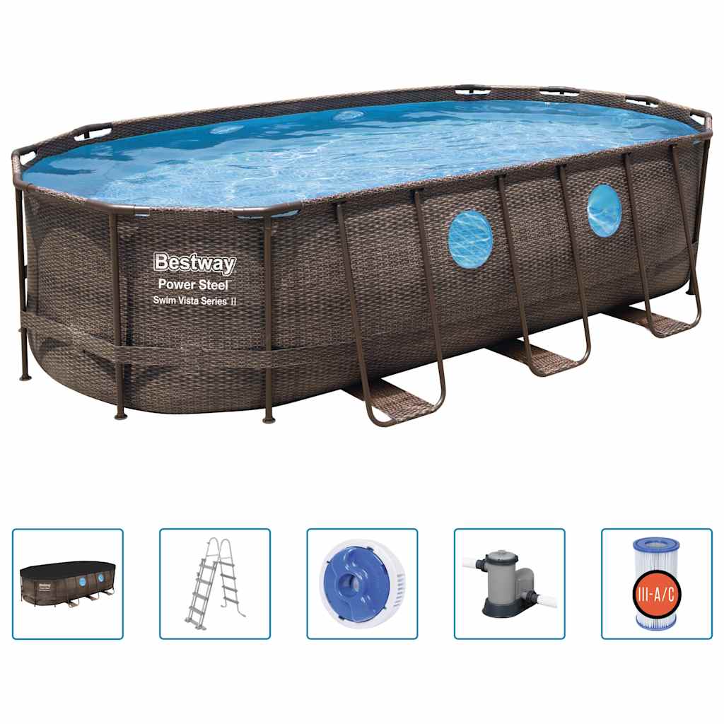 Ensemble de piscine bestway power steel swim vista series 549 x 274 x 122 cm - number 2.