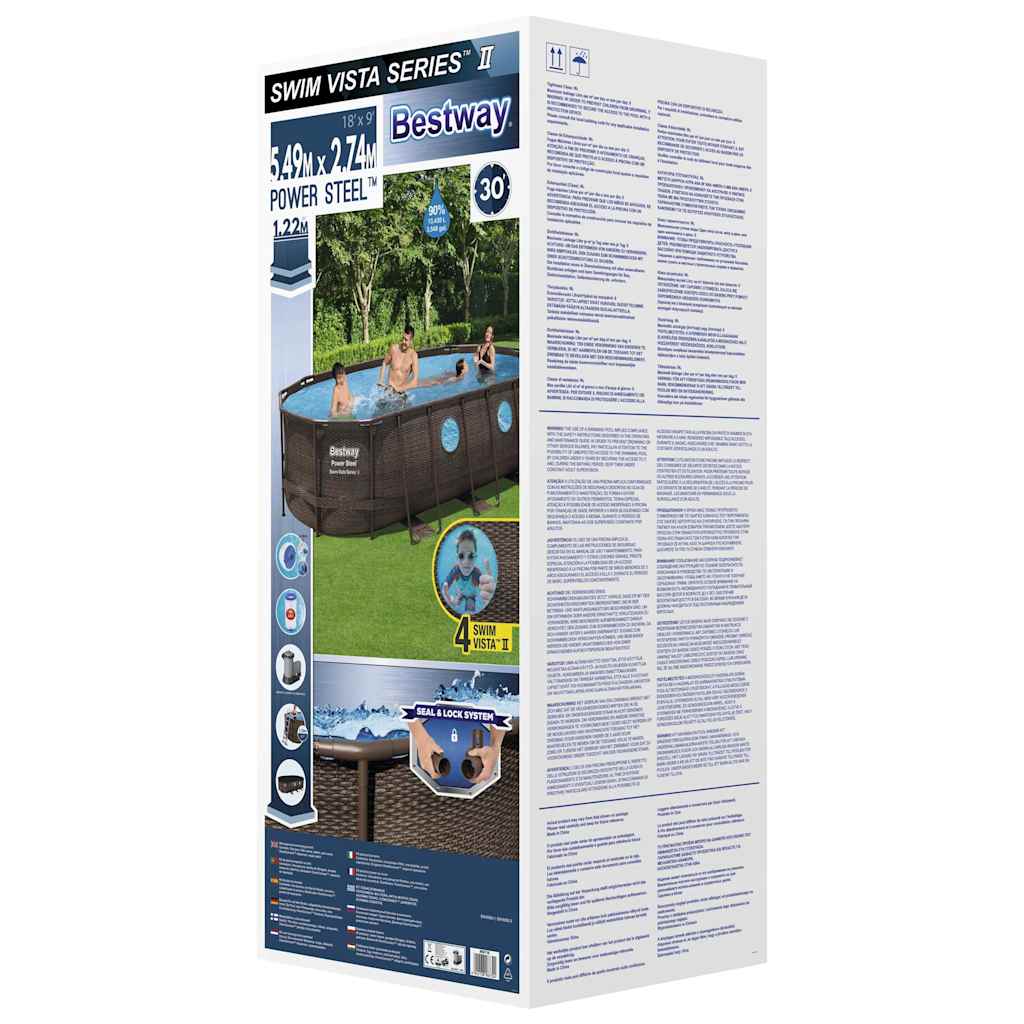 Ensemble de piscine bestway power steel swim vista series 549 x 274 x 122 cm - number 10.