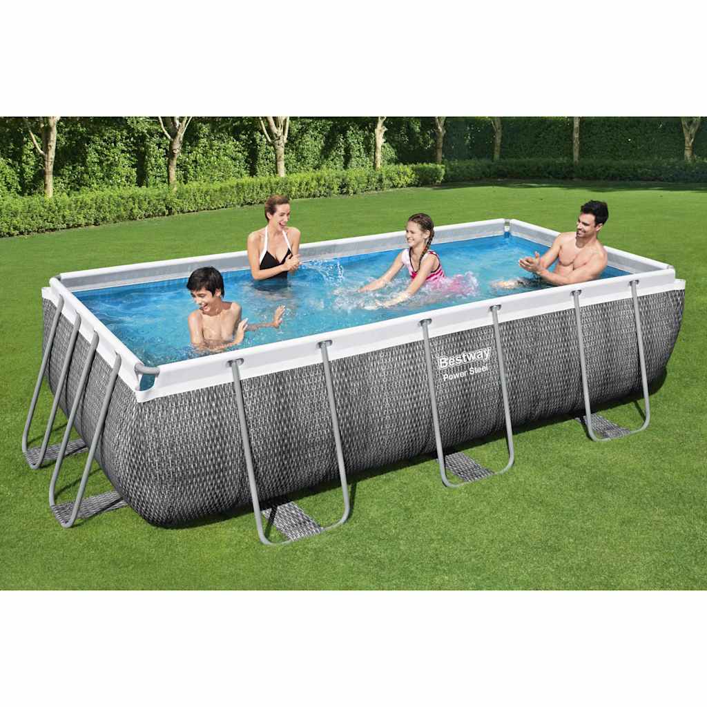 Bestway power steel swimmingpoolsæt 404x201x100 cm - number 1.