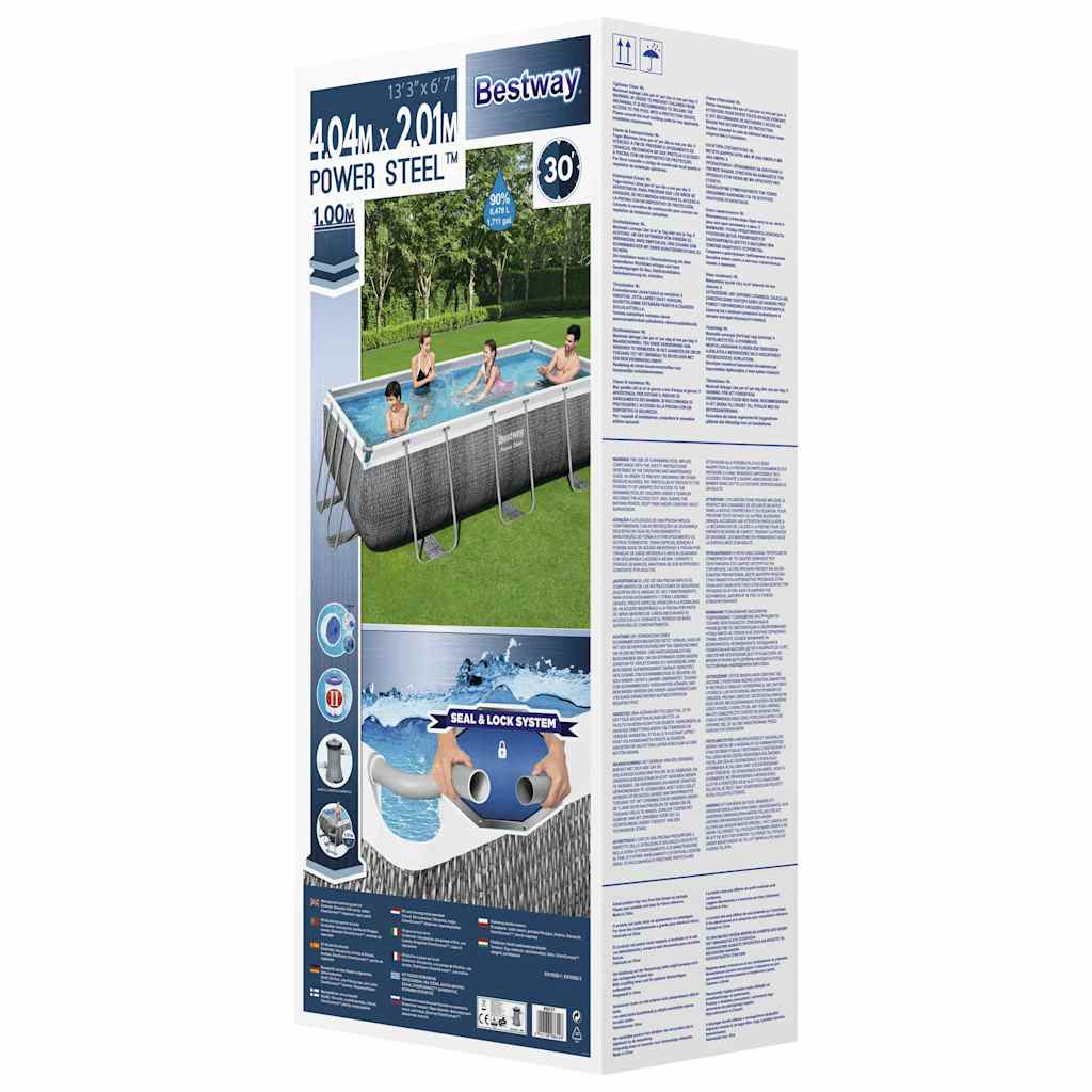 Bestway power steel swimmingpoolsæt 404x201x100 cm - number 11.