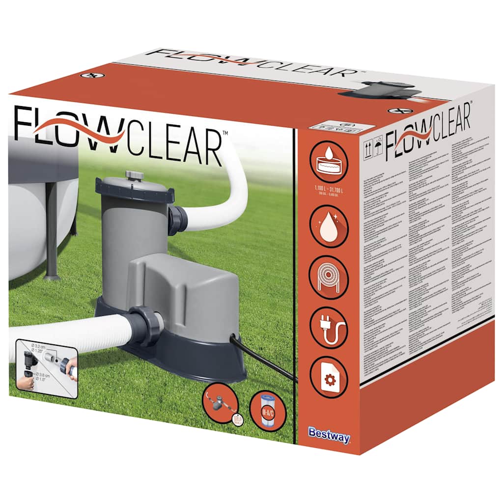 Bestway flowclear filterpumpe til swimmingpool 5678 l/t - number 8.