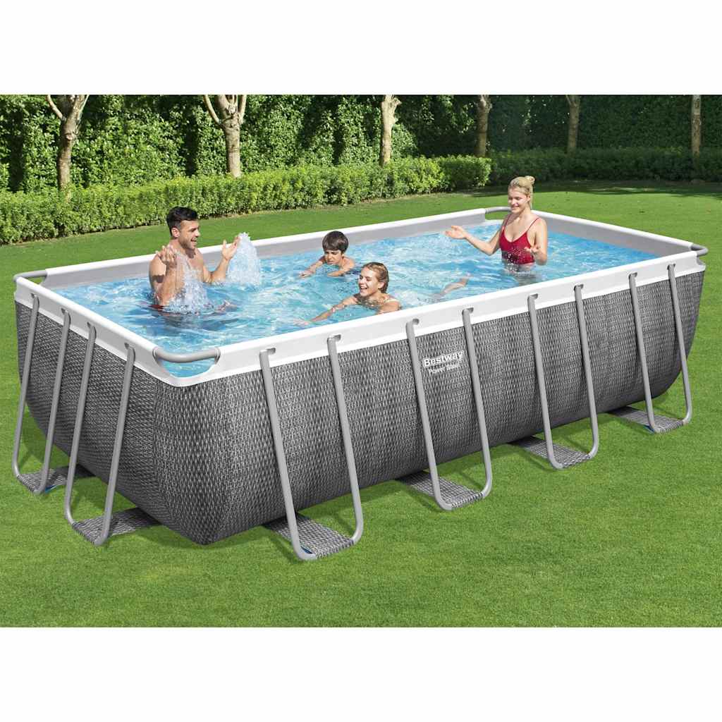 Bestway power steel swimmingpool 488x244x122 cm rektangulær - 488 x 244 x 122 cm (l x b x h), 11532 l, 56996 - number 1.