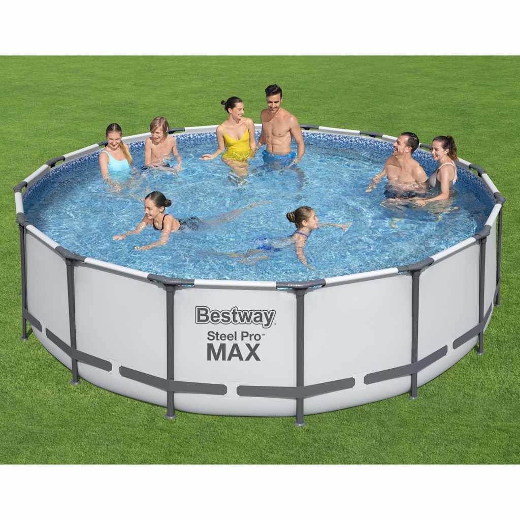 Bestway steel pro max swimmingpoolsæt 488x122 cm - 488 x 122 cm (diameter x h), 19480 l, 5678 l/t., 5612z - number 1.