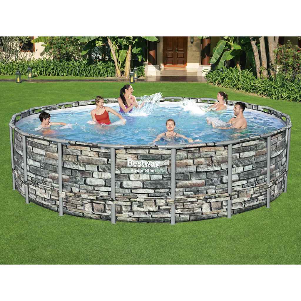 Bestway power steel swimmingpool 549x132 cm - number 1.
