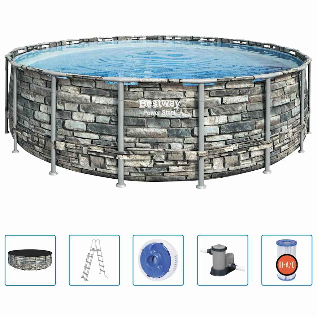 Bestway power steel swimmingpool 549x132 cm - number 2.