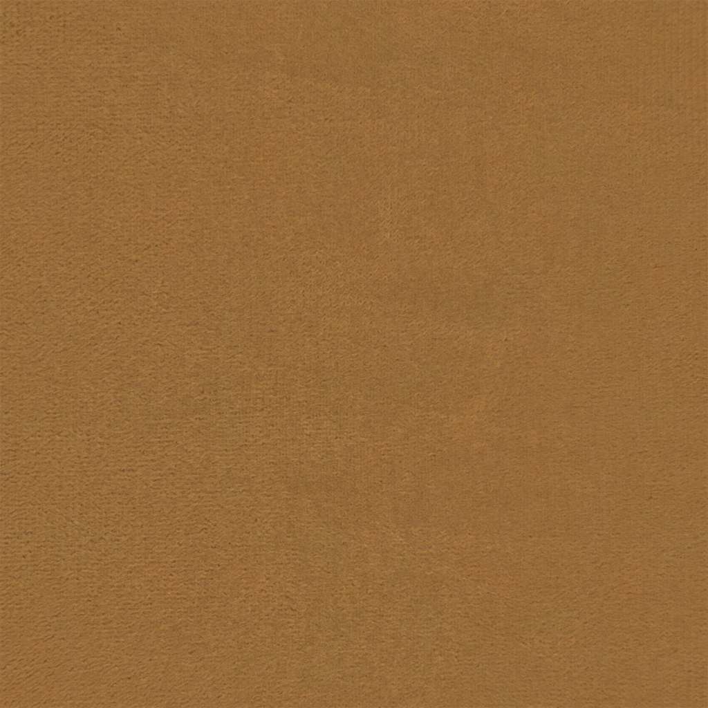 Sofastol med fotpall 60 cm velor - brun - number 6.