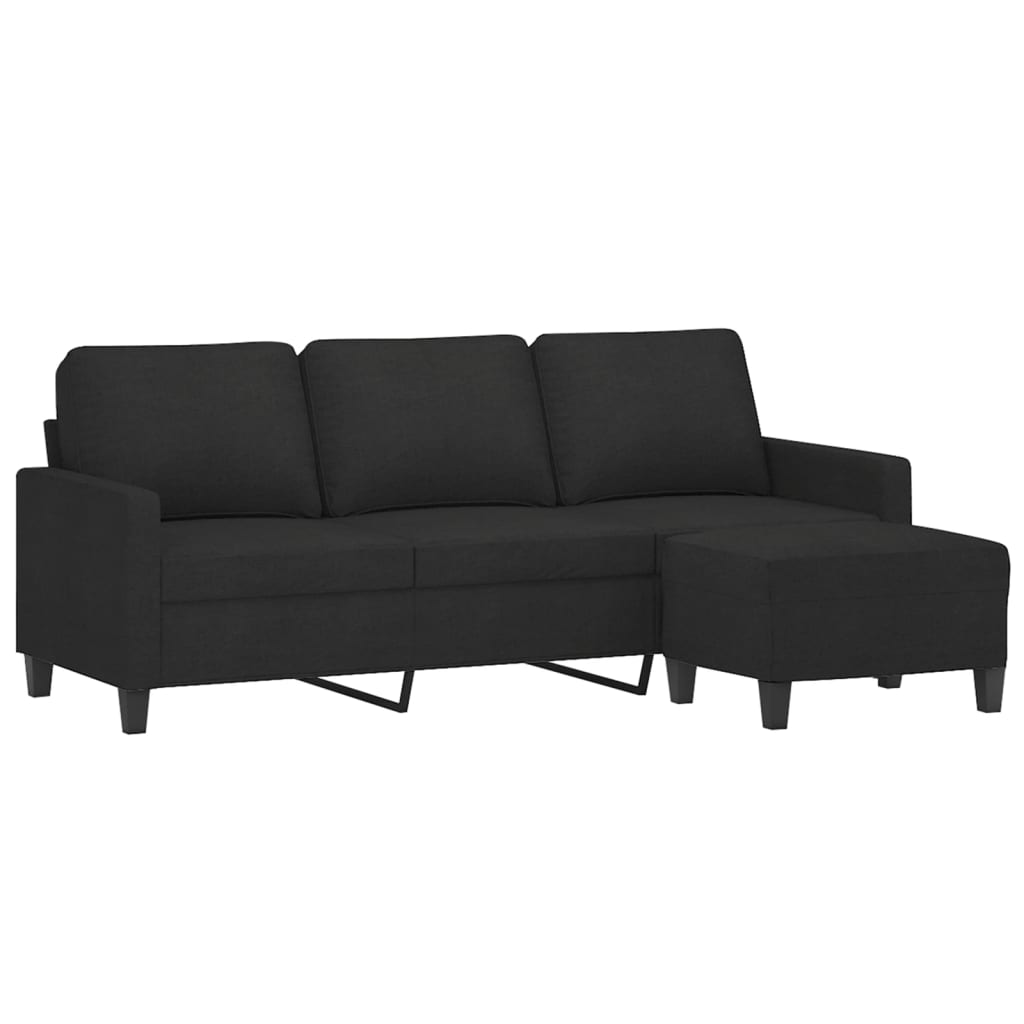 3-personers sofa med fodskammel - sort, ooo 1 - number 3.