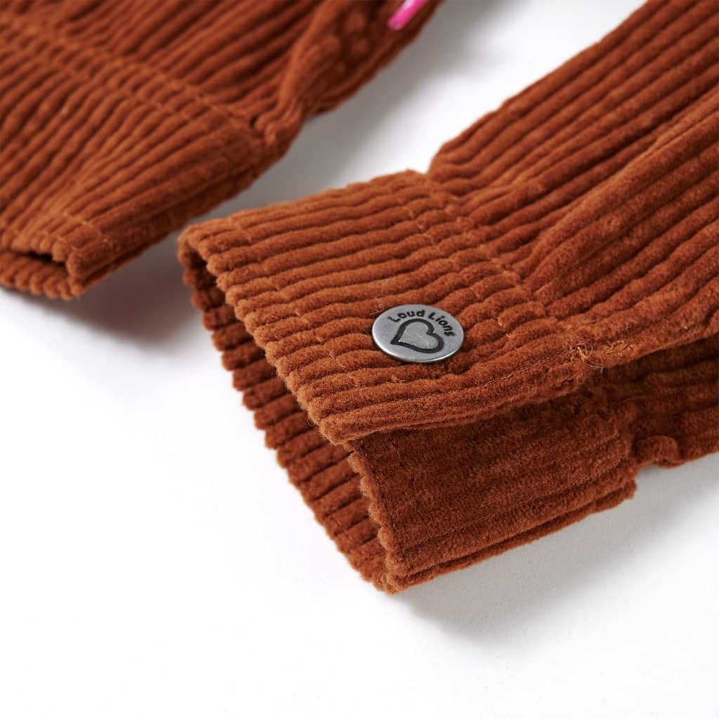 Veste pour enfant taille 92 chemin de fer velours cognac - 92 (1 5-2 ans) - number 6.