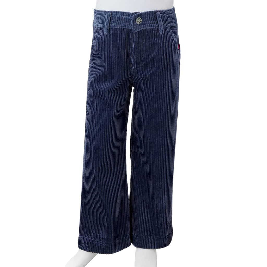 Pantalon en velours côtelé pour enfant taille 92 bleu marine - 92 (1 5-2 ans) - number 8.