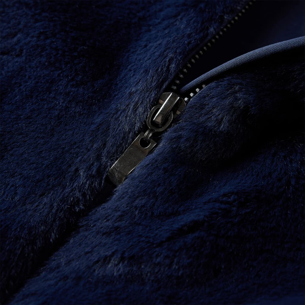 Veste pour enfant taille 92 fausse fourrure - bleu marine, 92 (1 5-2 ans) - number 4.