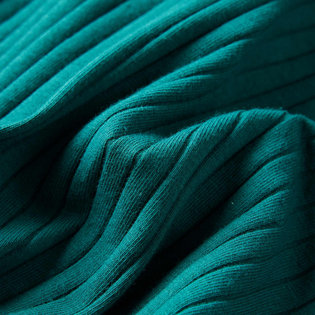 T-shirt à manches longues pour enfant taille 92 côtelé - vert foncé, 92 (1 5-2 ans) - number 7.