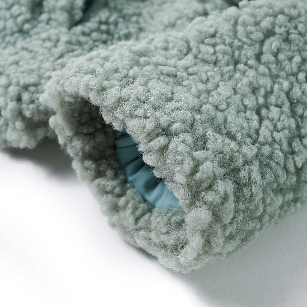 Veste pour enfant taille 92 imitation fourrure douce vert menthe - couleur cognac, 104 (3-4 ans) - number 6.