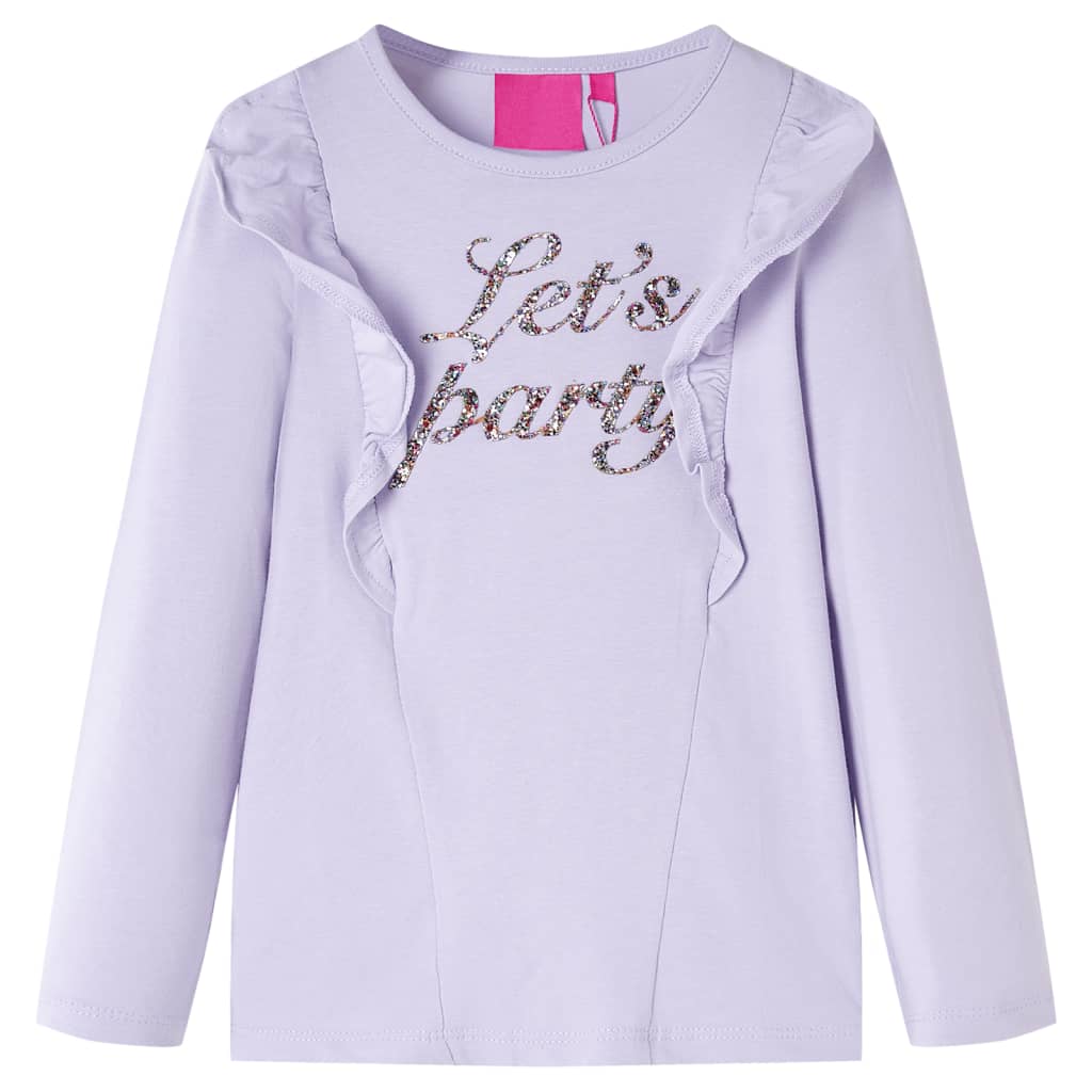 T-shirt à manches longues pour enfant taille 92 violet clair - violet, 92 (1 5-2 ans) - number 1.