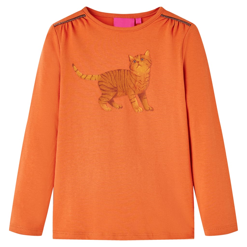 T-shirt à manches longues pour enfant taille 92 cm - orange, 92 (1 5-2 ans) - number 1.