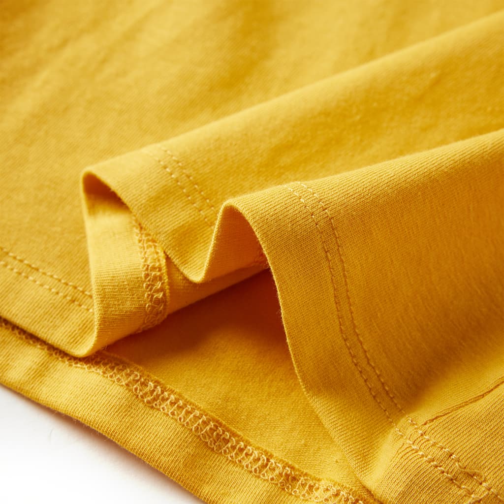 T-shirt manches longues pour enfant taille 92 jaune ocre - ocre, 92 (1 5-2 ans) - number 6.