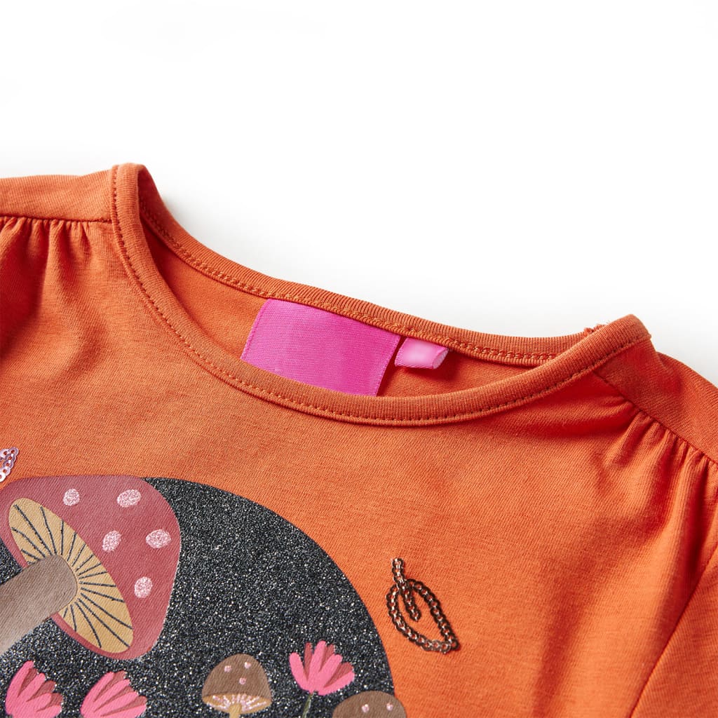 T-shirt à manches longues pour enfant taille 92 cm - orange, 92 (1 5-2 ans) - number 3.