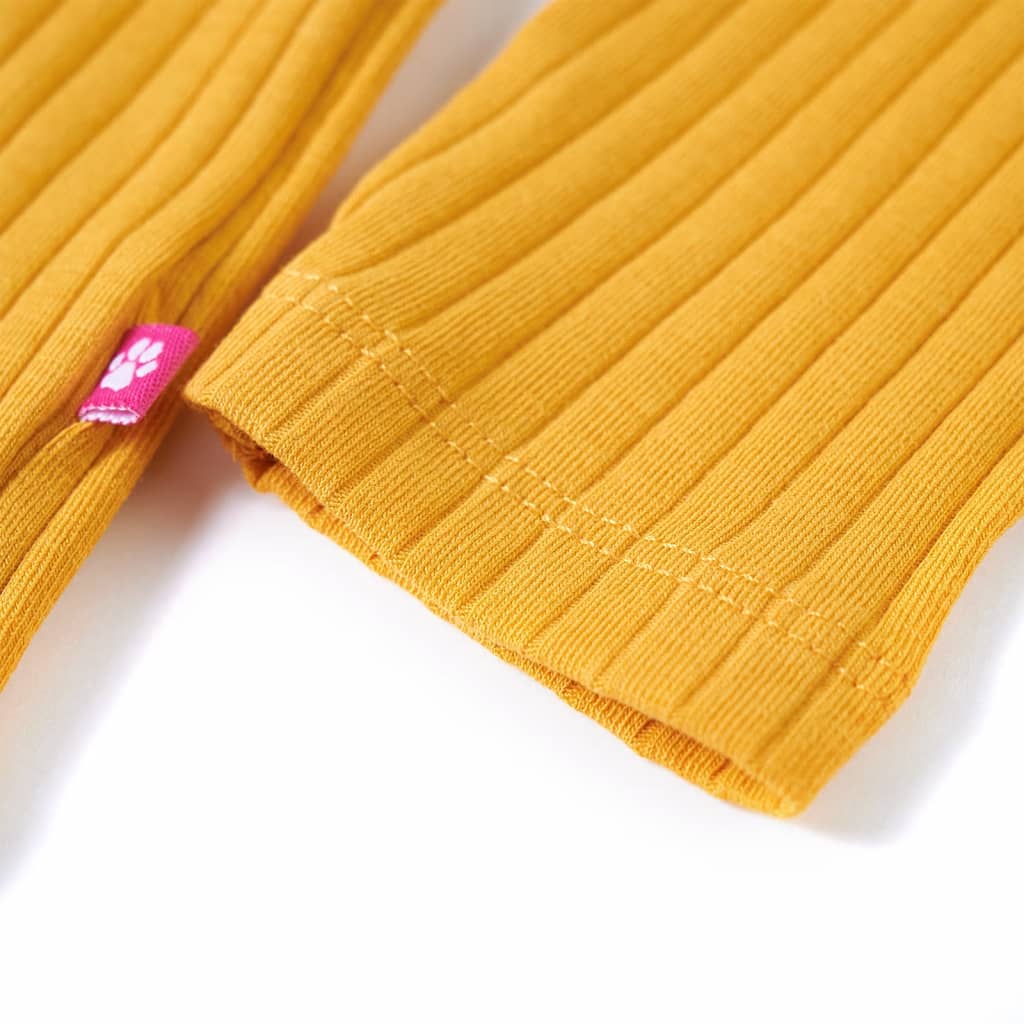 T-shirt manches longues pour enfant taille 92 jaune ocre - ocre, 92 (1 5-2 ans) - number 5.