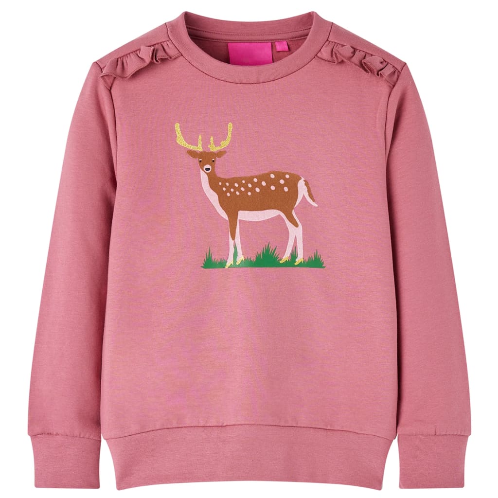 Sweat-shirt pour enfant taille 92 rose - 92 (1 5-2 ans) - number 1.