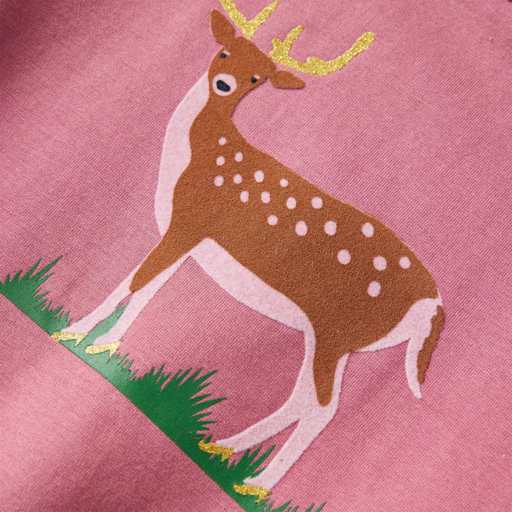 Sweat-shirt pour enfant taille 92 rose - 92 (1 5-2 ans) - number 5.