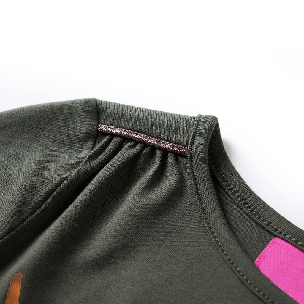 T-shirt à manches longues pour enfant taille 92 - kaki, 92 (1 5-2 ans) - number 4.