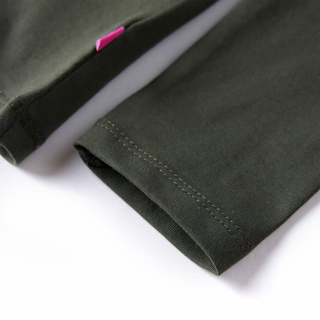 T-shirt à manches longues pour enfant taille 92 - kaki, 92 (1 5-2 ans) - number 6.