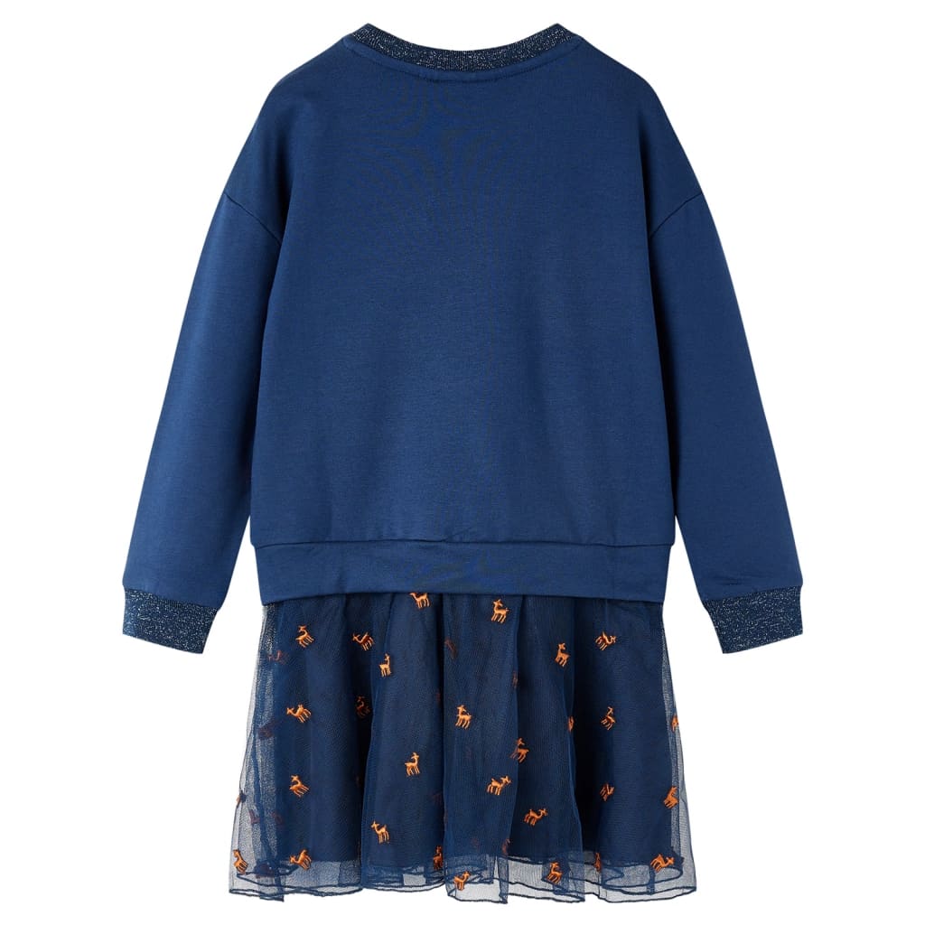 Robe à manches longues pour enfant taille 92 bleu marine - 92 (1 5-2 ans) - number 2.