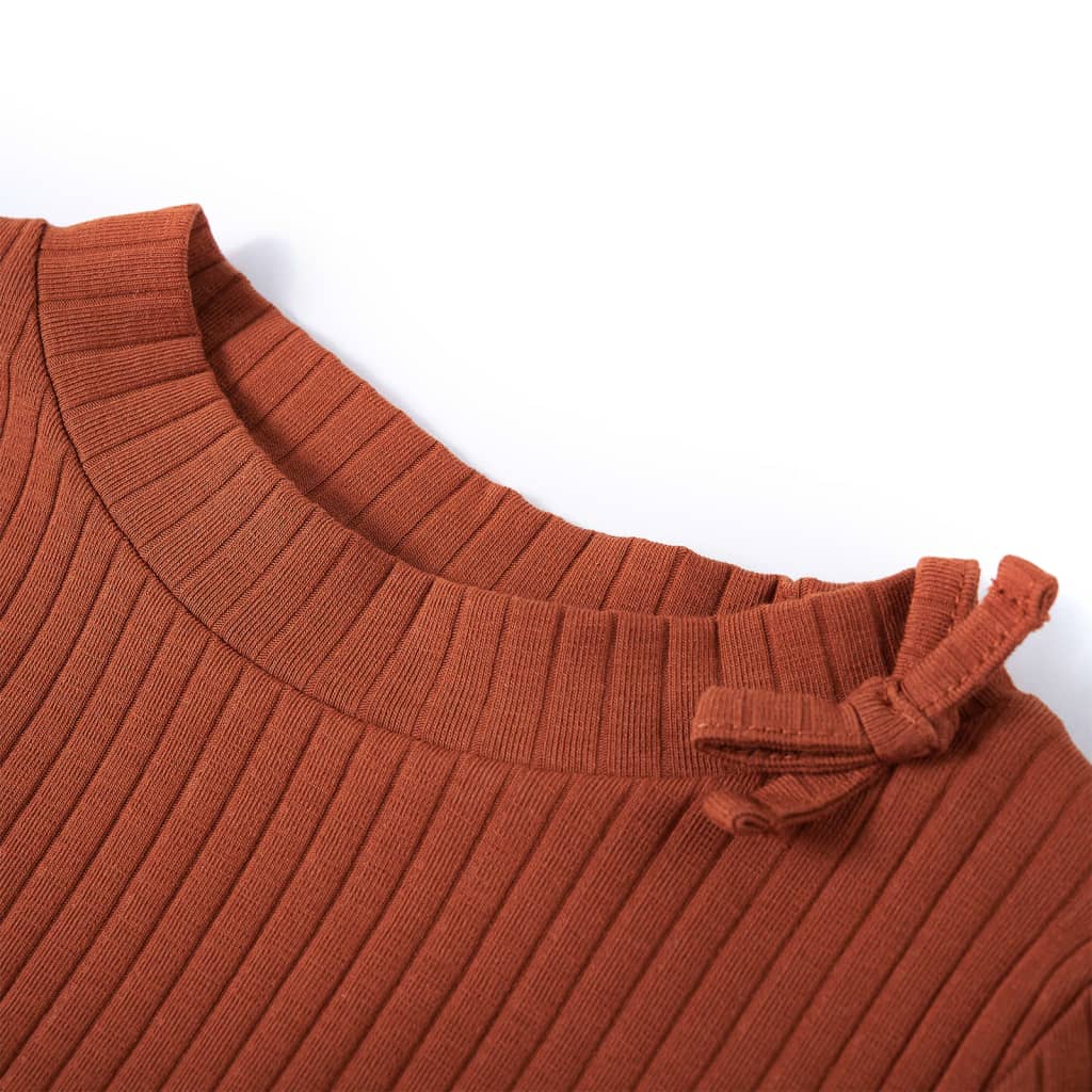 T-shirt à manches longues pour enfant taille 92 - couleur cognac, 92 (1 5-2 ans) - number 3.