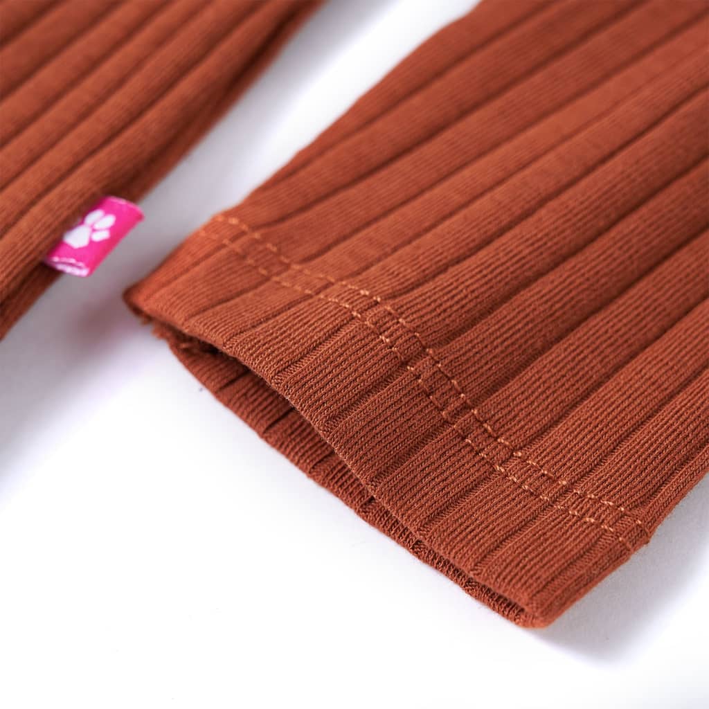 T-shirt à manches longues pour enfant taille 92 - couleur cognac, 92 (1 5-2 ans) - number 5.